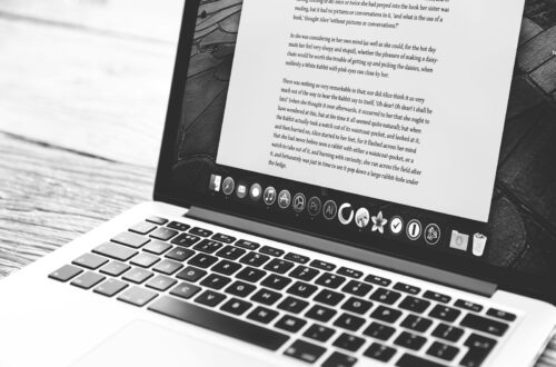 silver MacBook showing application